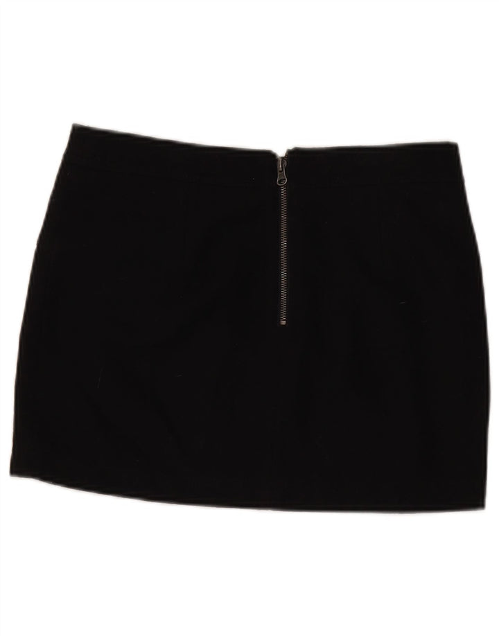 Fusta mini Benetton pentru femei IT 42 Medium W30 Lână neagră