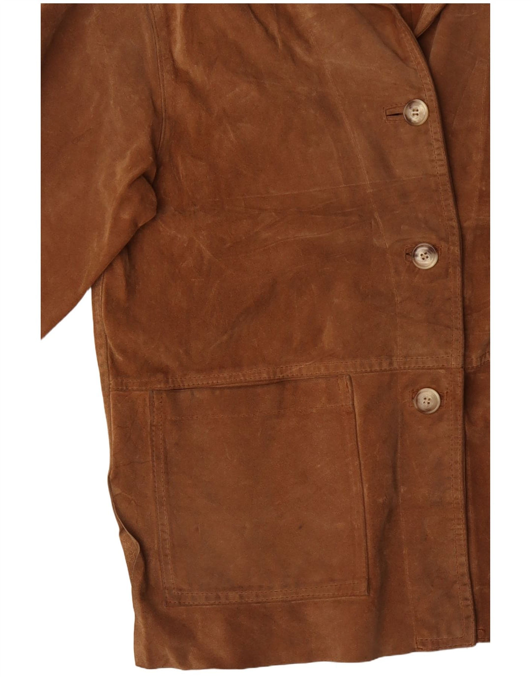 Jacheta de piele intoarsa pentru femei VINTAGE UK 14 Maro mare