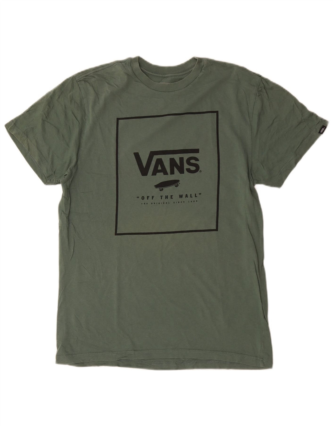 Tricou grafic personalizat Vans pentru bărbați Top din bumbac verde mediu