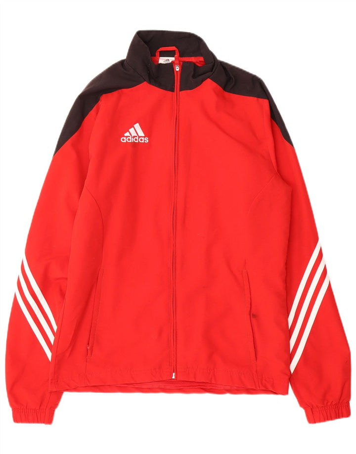 Jachetă de top pentru trening pentru bărbați Adidas, roșu, poliester color bloc