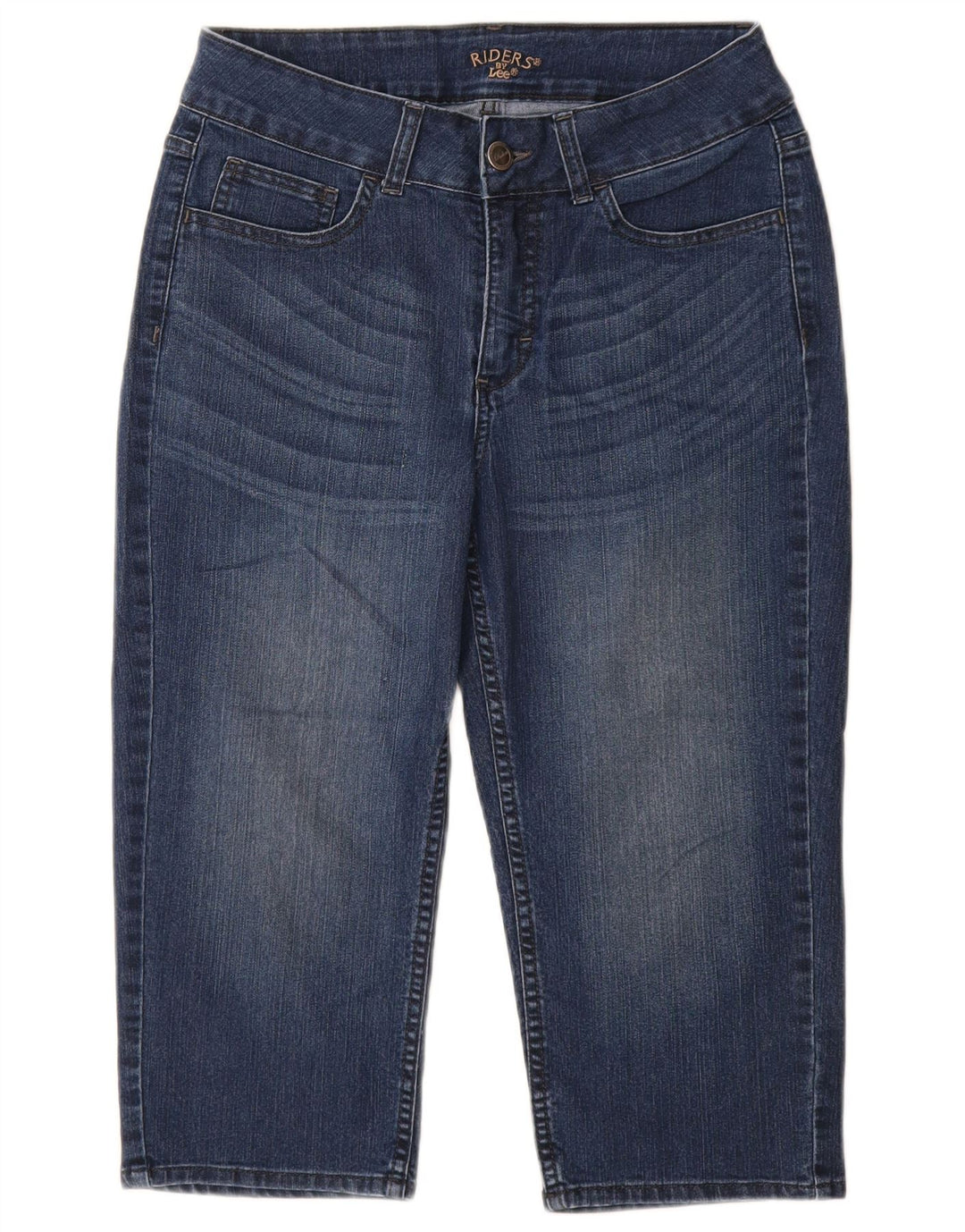 Blugi Capri LEE Riders Loose Fit US 8 Medium W28 L18 Bumbac albastru