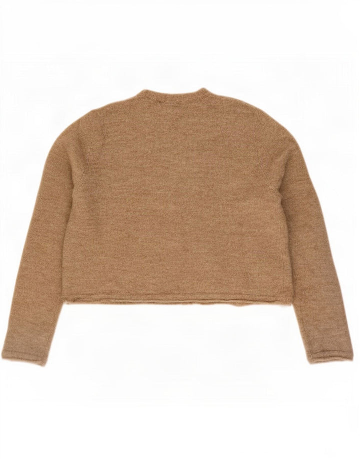 Pulover cardigan supradimensionat pentru femei Zara UK 10 Mic Bej Poliamidă
