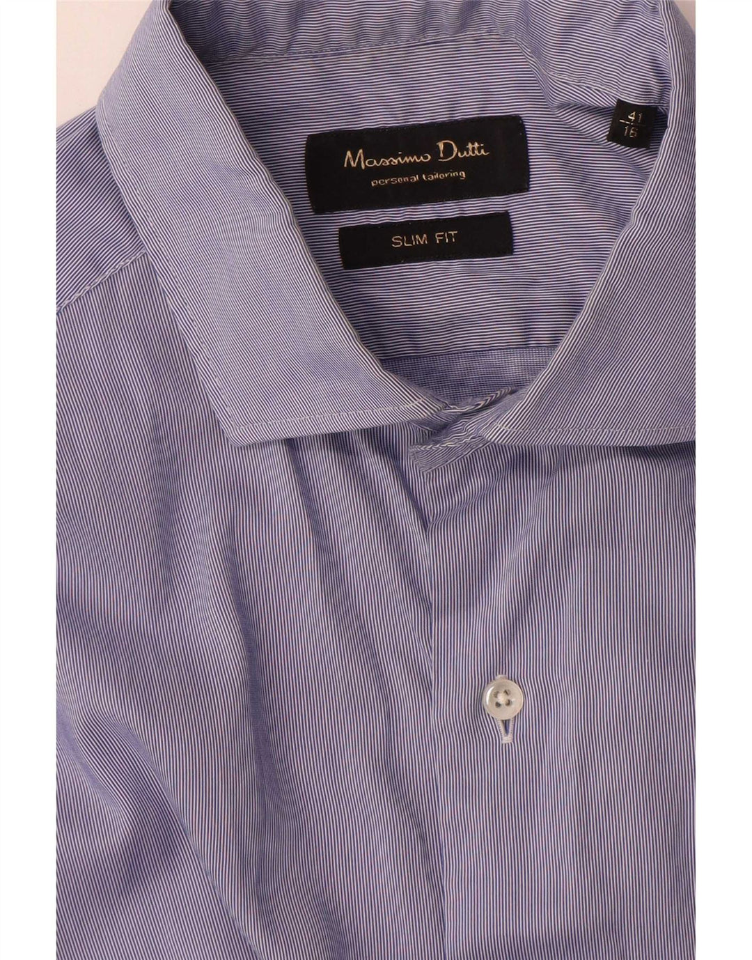 Cămașă Massimo Dutti pentru bărbați Slim Fit Mărimea 41 16 Mare albastru cu dungi