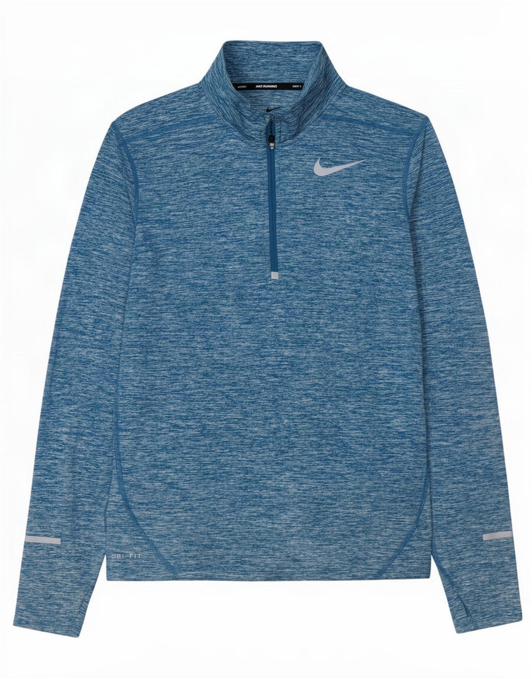 Top de trening pentru bărbați Dri Fit, cu fermoar, cu pulover, albastru, pete