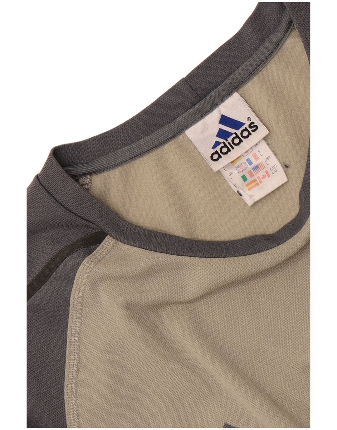 Tricou pentru bărbați Adidas Top mare, gri, poliester color bloc
