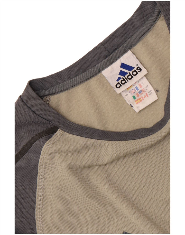 Tricou pentru bărbați Adidas Top mare, gri, poliester color bloc