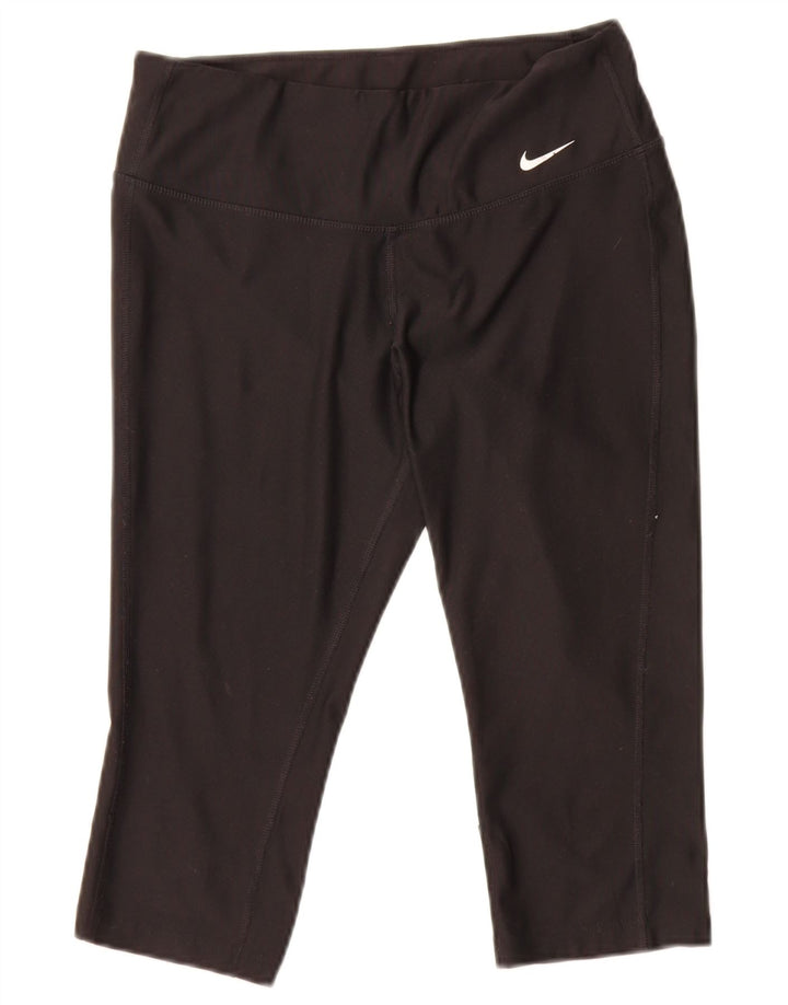 Leggings Capri Nike pentru femei UK 10 Poliester negru mic