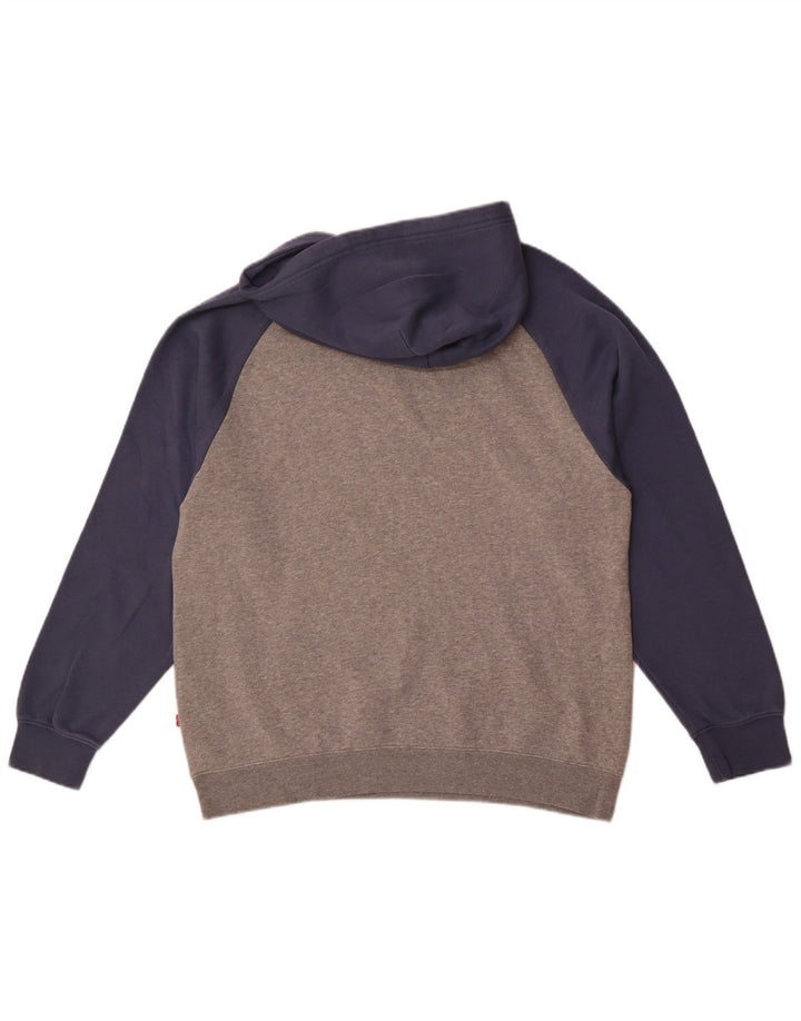 Pulover Levi's pentru bărbați, cu formă relaxată, cu glugă, gri mediu