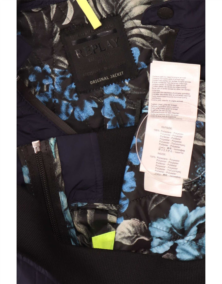 Jachetă matlasată pentru bărbați Replay UK 38 Medium Bleumarin Poliester
