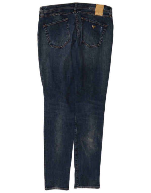Blugi Guess Starlet Distressed Low Skinny W30 L32 Bumbac albastru