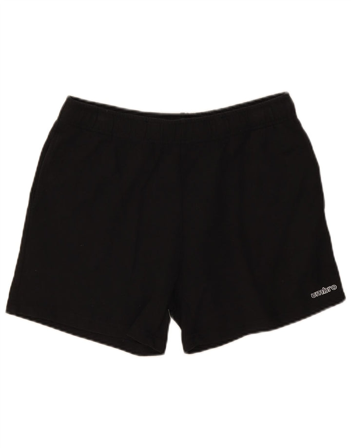 Pantaloni scurți sport Umbro pentru bărbați, bumbac mediu negru