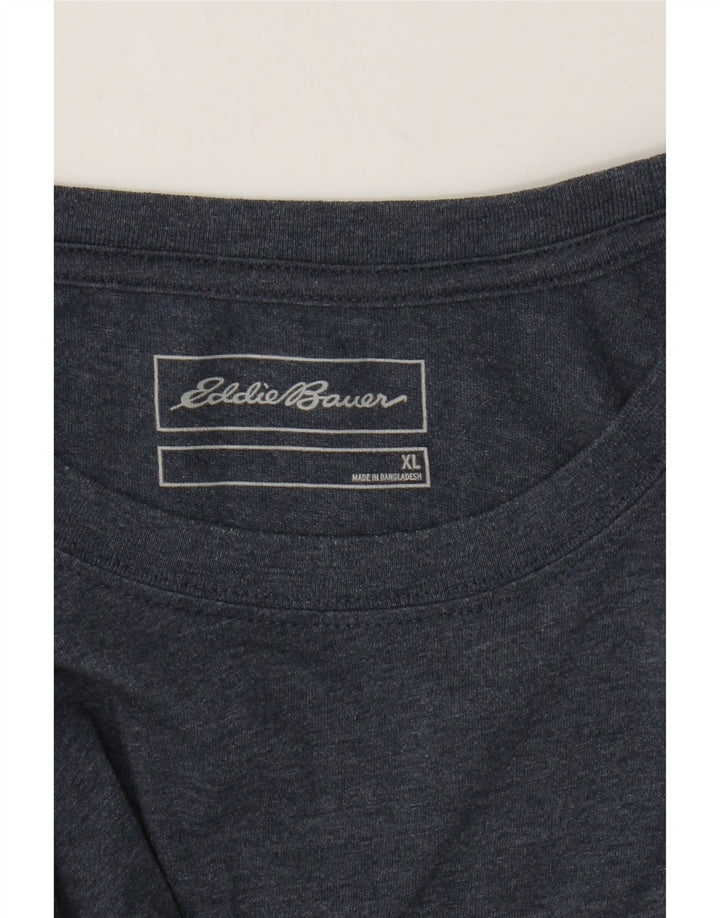 EDDIE BAUER Mens T-Shirt Top XL Navy Blue Cotton Vintage Eddie Bauer and Second-Hand Eddie Bauer from Messina Hembry 