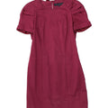FRENCH CONNECTION Womens Sheath Dress UK 10 Small  Maroon Cotton Vintage French Connection and Second-Hand French Connection from Messina Hembry 