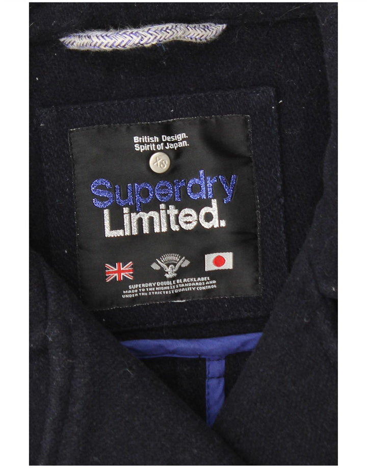 Palton dublu pentru femei Superdry UK 6 XS Lână bleumarin