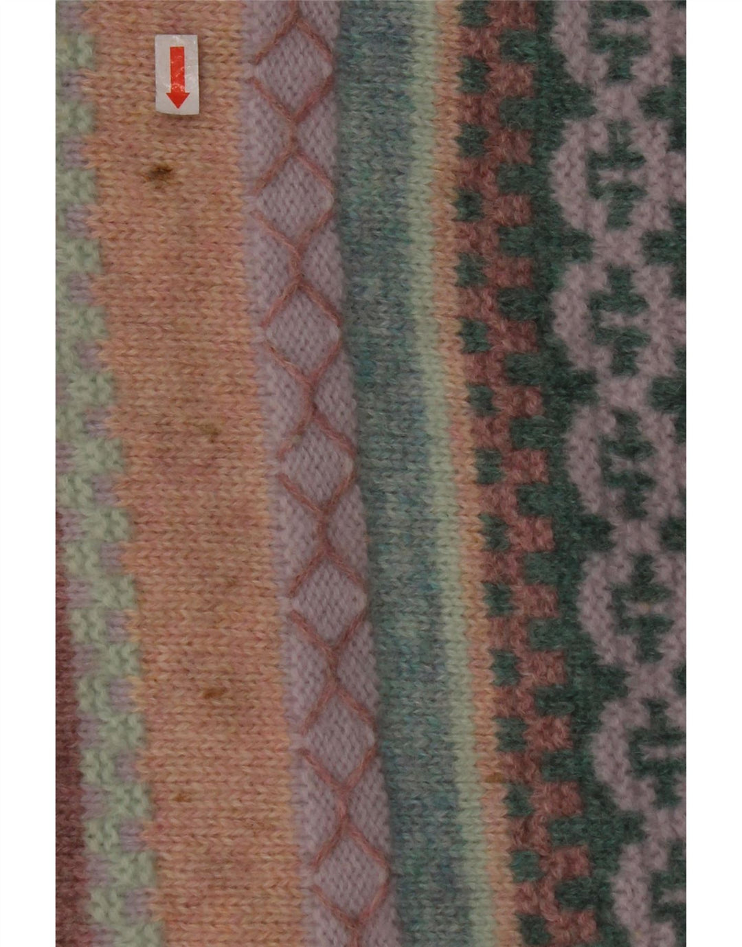 Pulover pentru damă BENETTON cu decolteu rotund, cu dungi mari, multicolore, UK 16