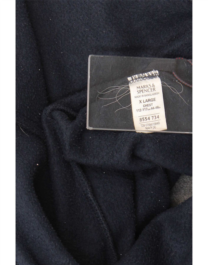 Jachetă fleece pentru bărbați Marks & Spencer UK 42 XL bleumarin poliester