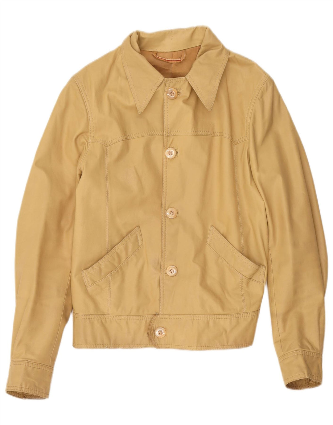 Bomber vintage pentru femei UK 10 Small Beige