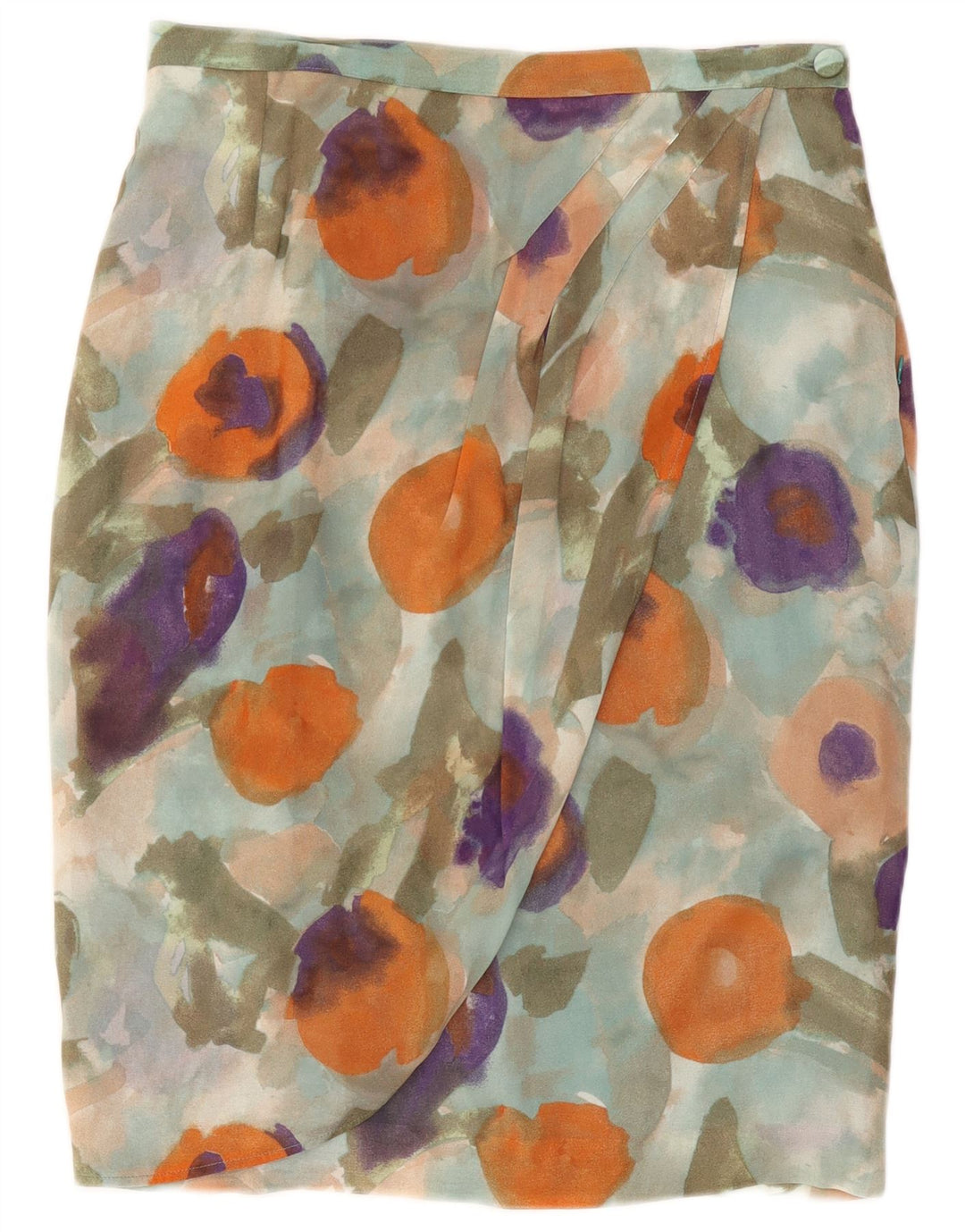 Fusta Wrap Vintage pentru femei W34, mare, multicoloră, florală