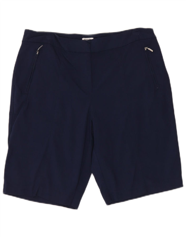 Pantaloni scurți chino Izod pentru femei US 12 Large W34 Bleumarin Rayon