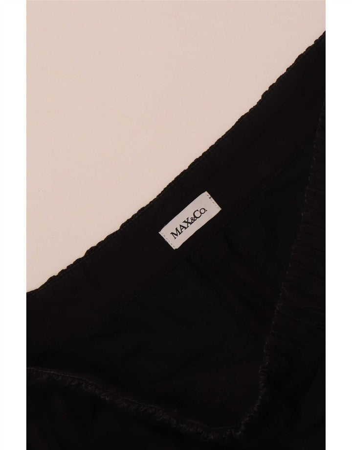 Max & Co. Pantaloni capri cu picioare largi pentru femei W30 L21 negri