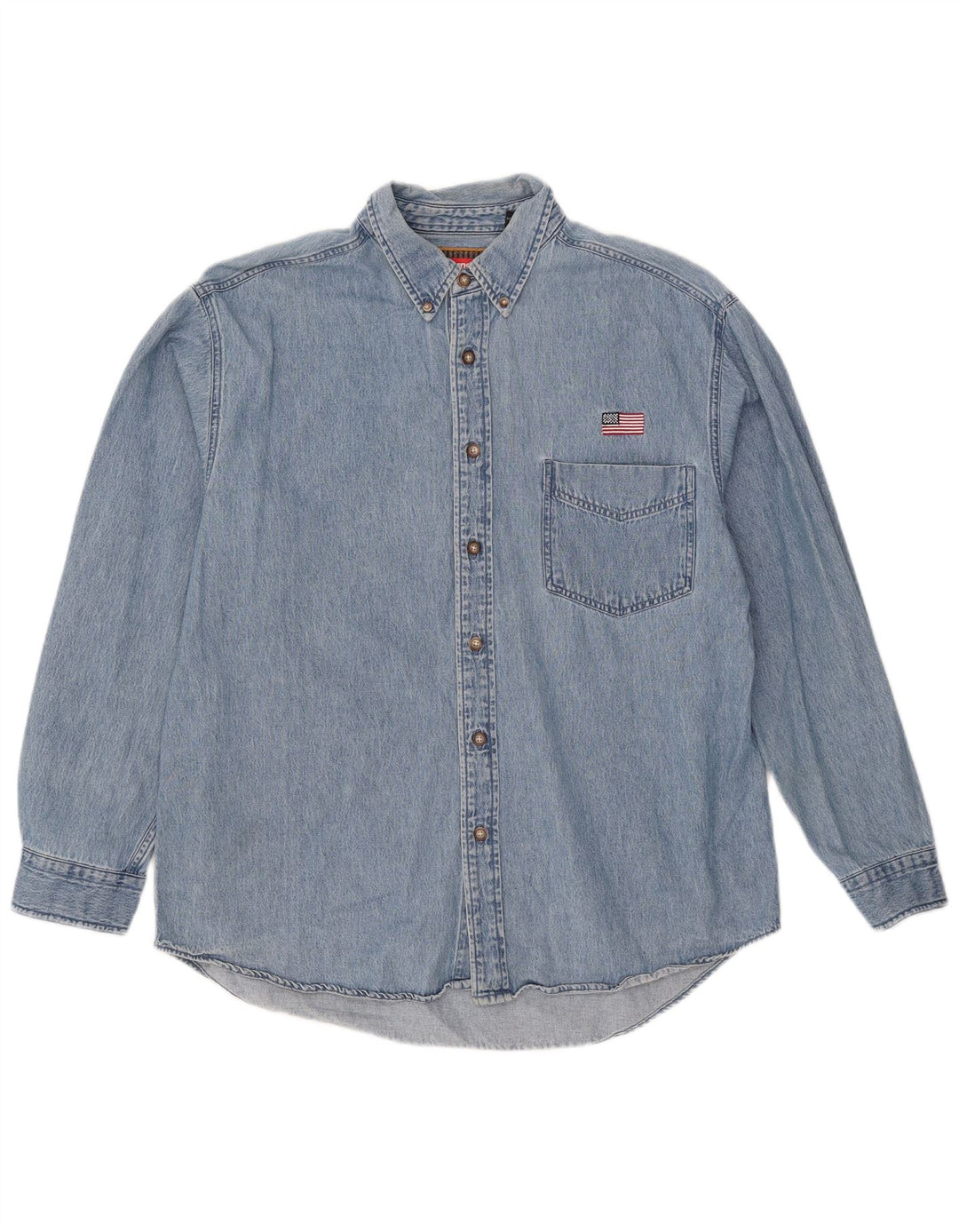 Cămașă din blugi pentru bărbați Wrangler, bumbac albastru mare