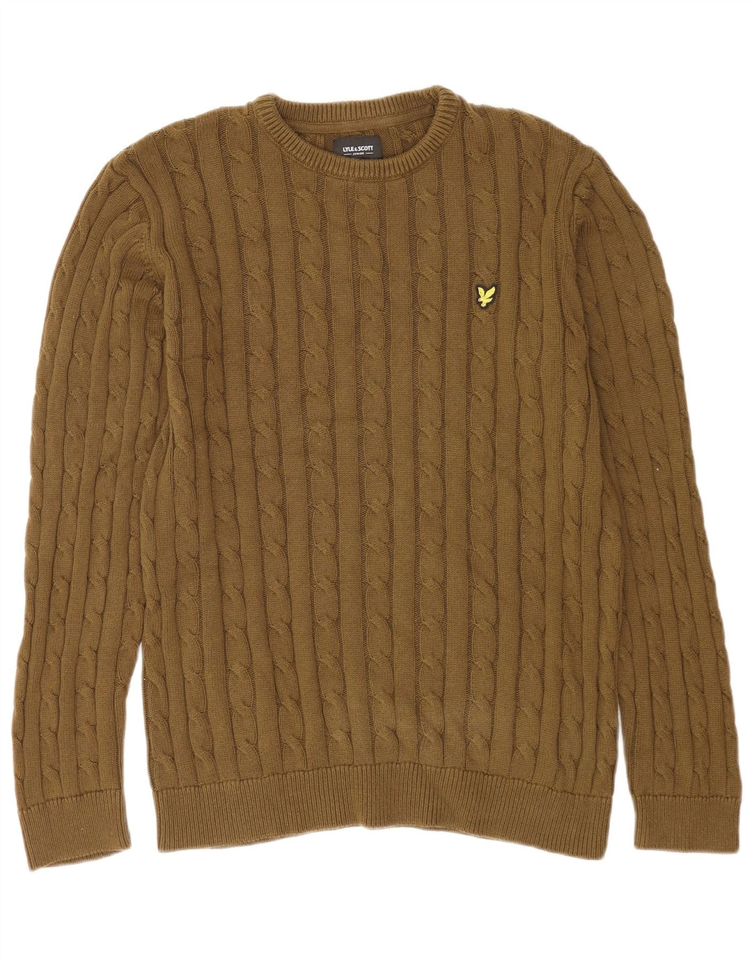 Lyle & Scott Pulover cu gât crew pentru băieți 15-16 ani kaki