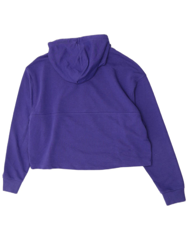 Hanocă supradimensionată Nike Dri Fit Crop pentru femei UK 14 Bumbac violet mediu