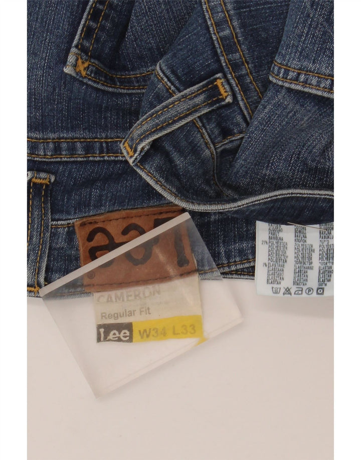 Blugi drepti LEE Cameron pentru bărbați, cu ajustare normală, W34 L33, bumbac albastru