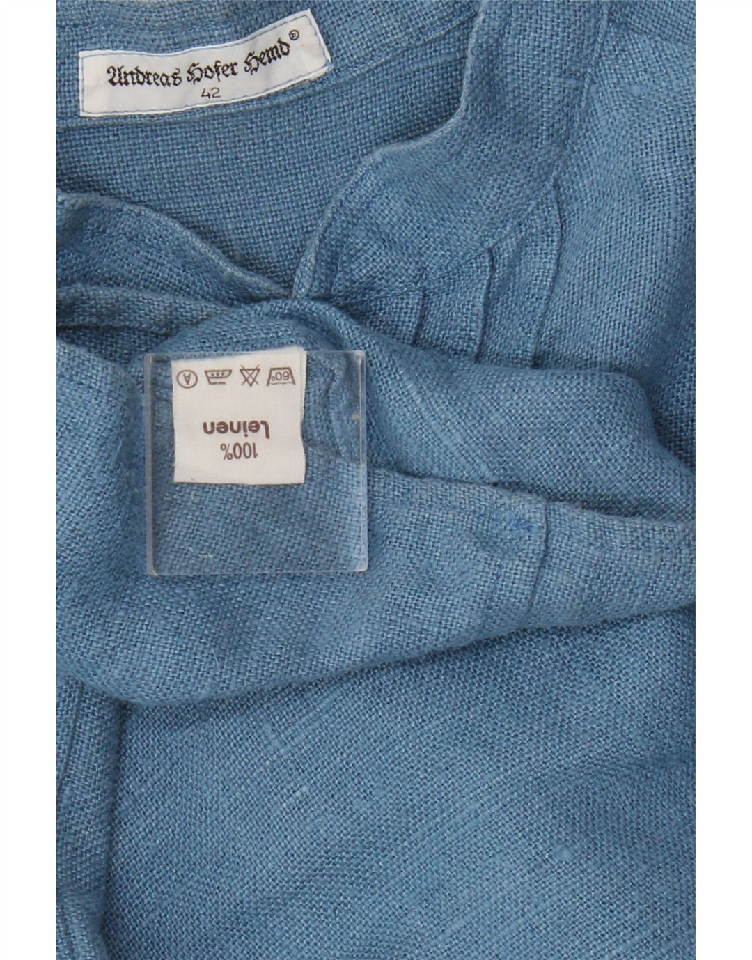 Bluză supradimensionată pentru femei vintage cu mâneci lungi EU 42 in mare albastru