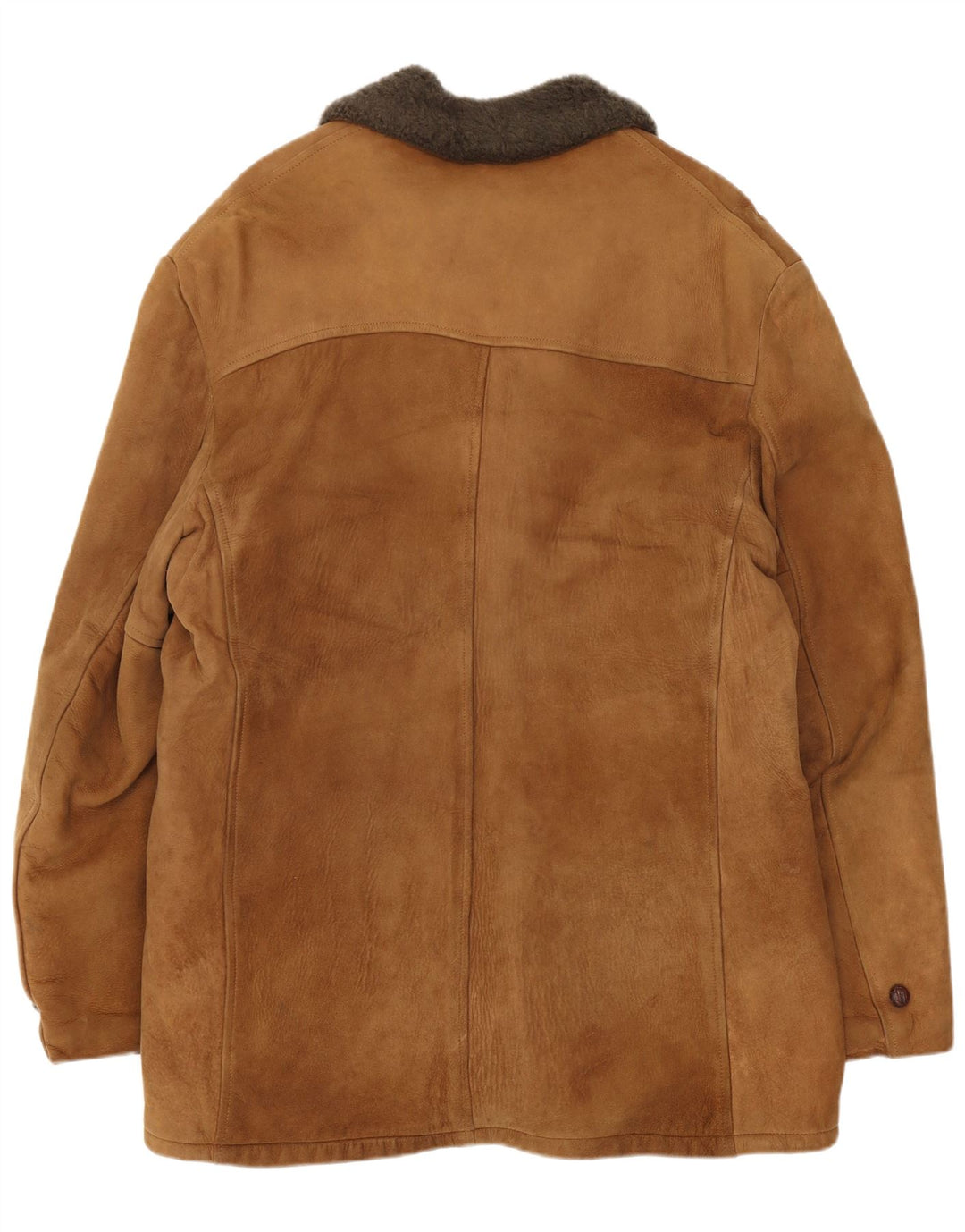 Jachetă vintage pentru bărbați din shearling UK 38 maro mediu