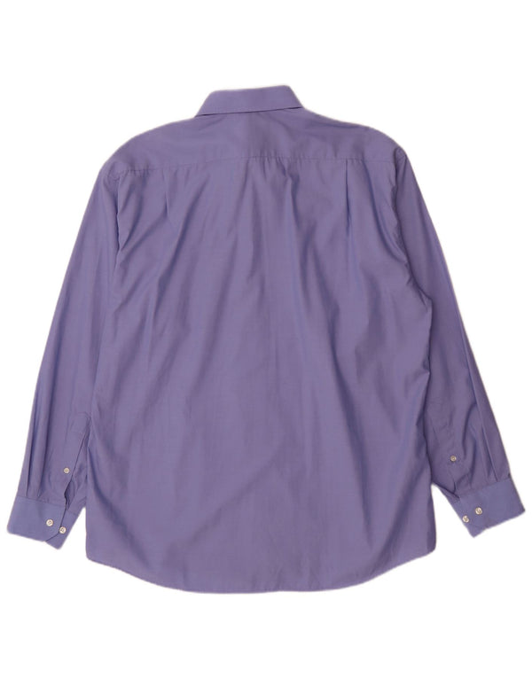 Cămașă pentru bărbați Marks & Spencer Mărimea 41 16 Lung Blue Cotton Classic
