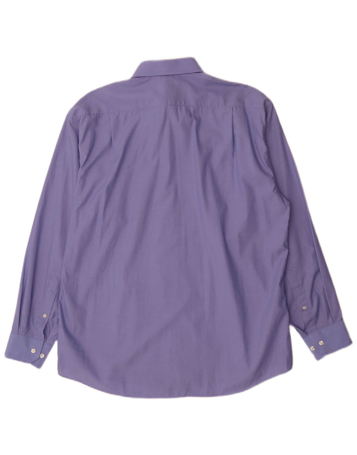 Cămașă pentru bărbați Marks & Spencer Mărimea 41 16 Lung Blue Cotton Classic
