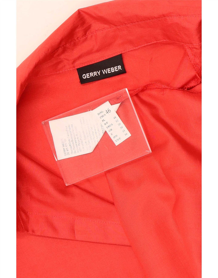 Bluză cămașă cu mânecă scurtă pentru femei Gerry Weber UK 20 2XL Poliester roșu