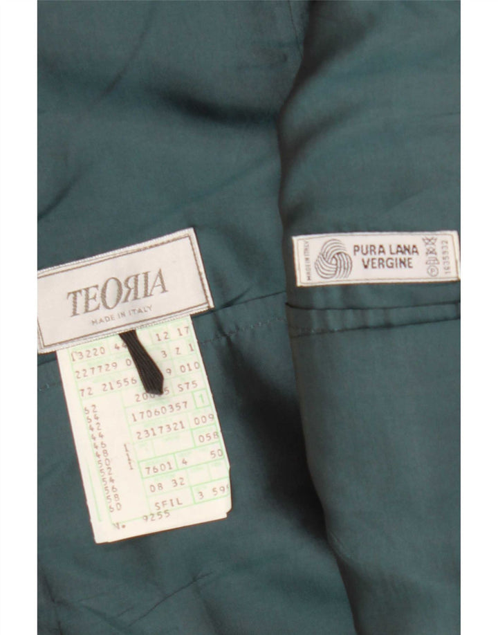 Jachetă vintage pentru bărbați cu 2 nasturi IT 52 XL bleumarin Check