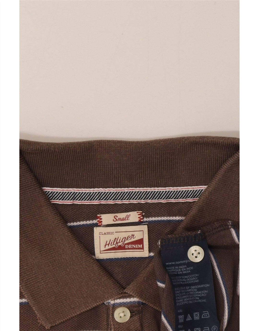 Tricou polo Tommy Hilfiger pentru bărbați, bumbac cu dungi gri mici