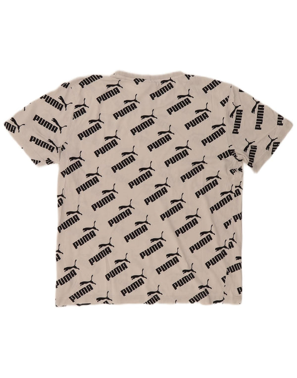 Tricou grafic Puma pentru bărbați Top mic, alb, bumbac