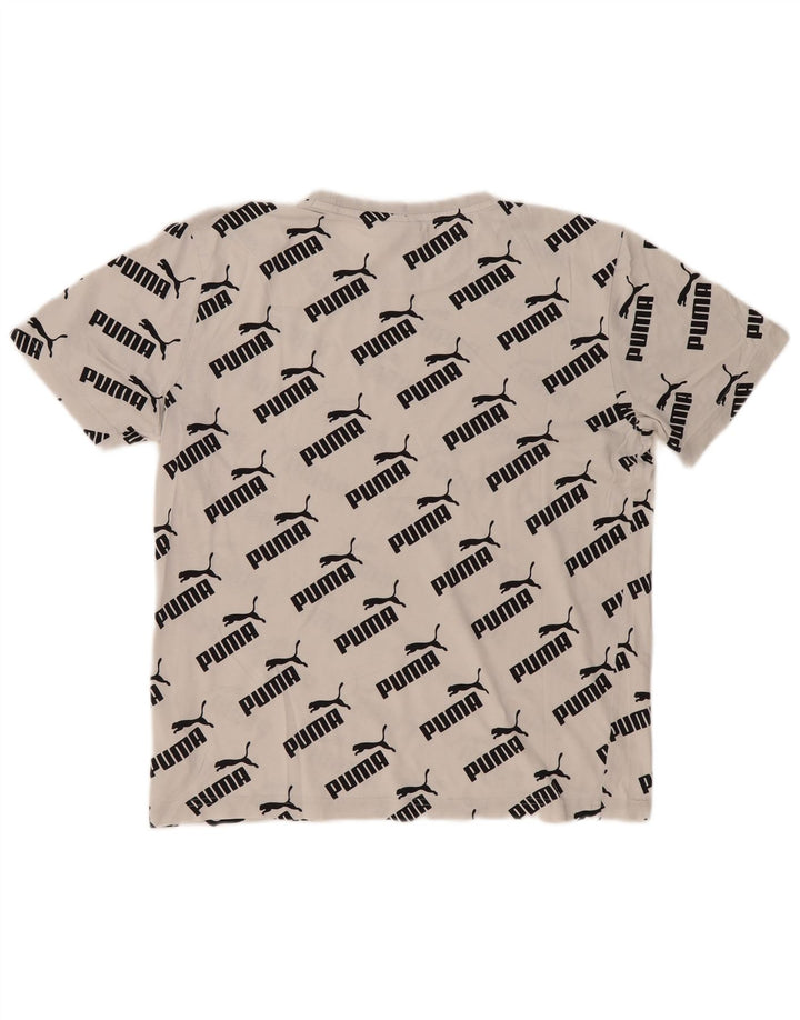 Tricou grafic Puma pentru bărbați Top mic, alb, bumbac