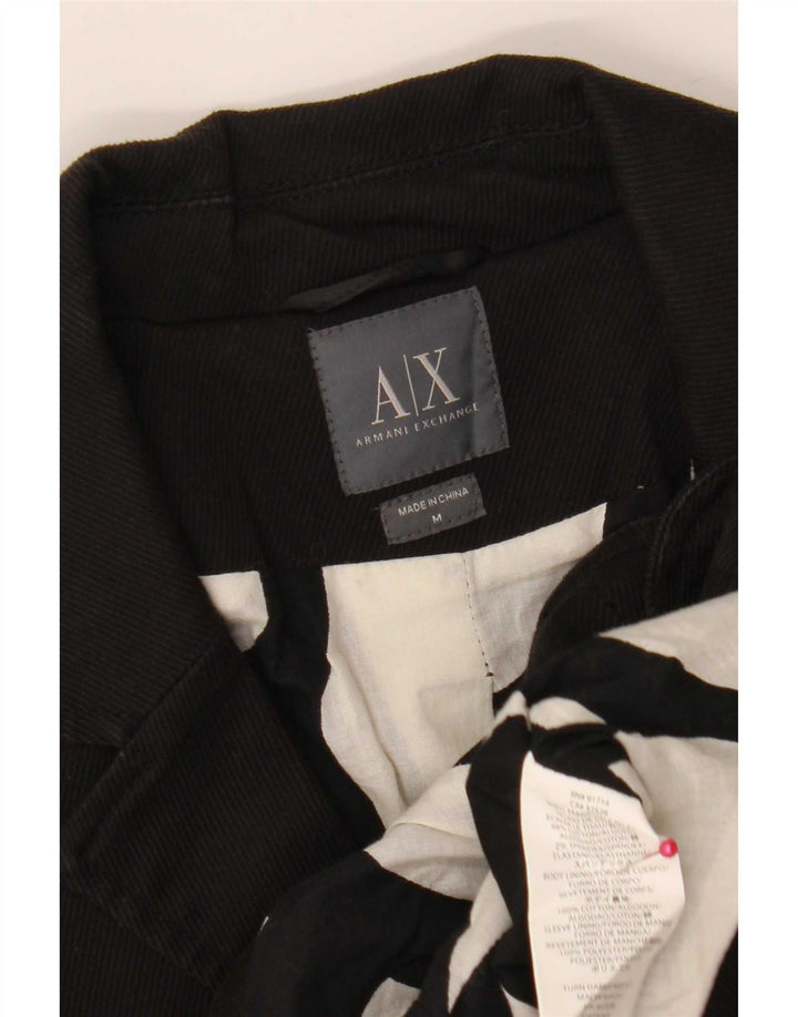 Jachetă Blazer cu 3 nasturi Armani pentru femei UK 12 Bumbac mediu negru