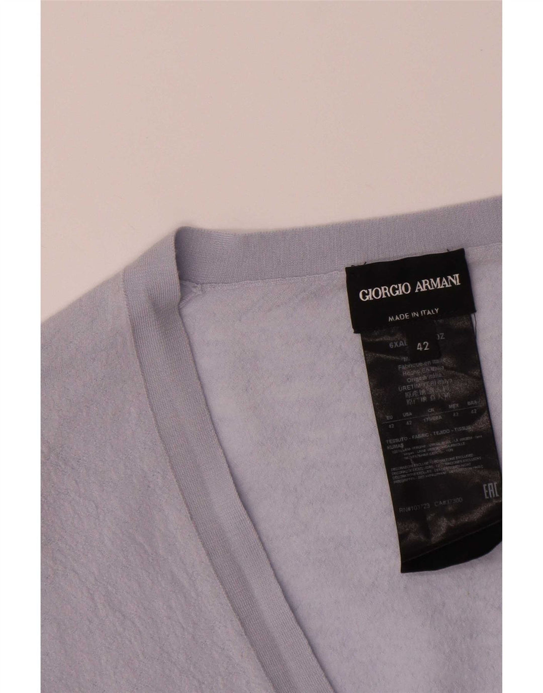 Pulover cardigan crop pentru femei Giorgio Armani IT 42 Lână violet mediu