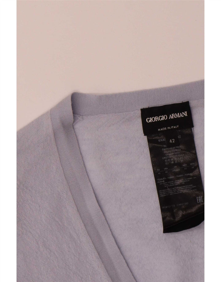 Pulover cardigan crop pentru femei Giorgio Armani IT 42 Lână violet mediu