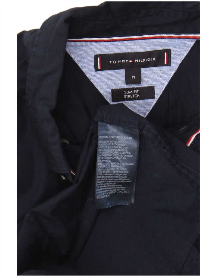 Cămașă pentru bărbați Tommy Hilfiger Slim Fit Bumbac mediu albastru bleumarin