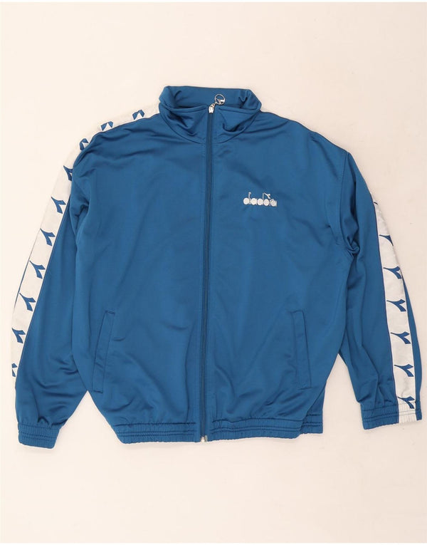 Jachetă de trening grafică pentru bărbați Diadora UK 40, mare, albastru