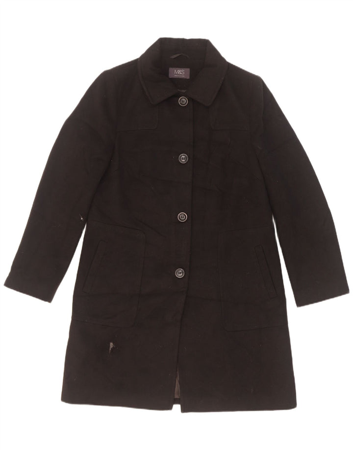 Palton pentru femei Marks & Spencer UK 10 Poliester negru mic