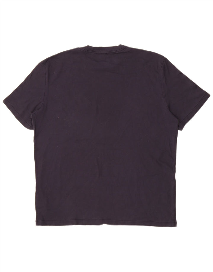 Tricou pentru bărbați Cos Top mare din bumbac bleumarin