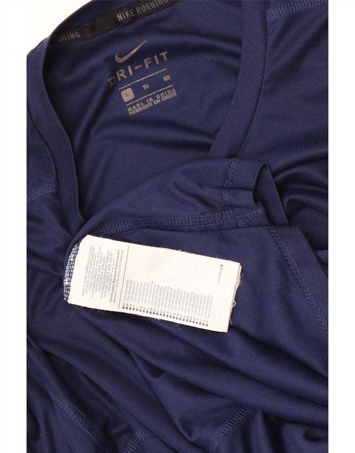Nike pentru bărbați Dri Fit Top cu mânecă lungă XL bleumarin poliester