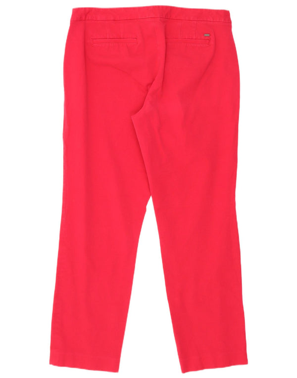 Pantaloni chino crop pentru femei Tommy Hilfiger US 10 Large W30 L26 Bumbac roșu