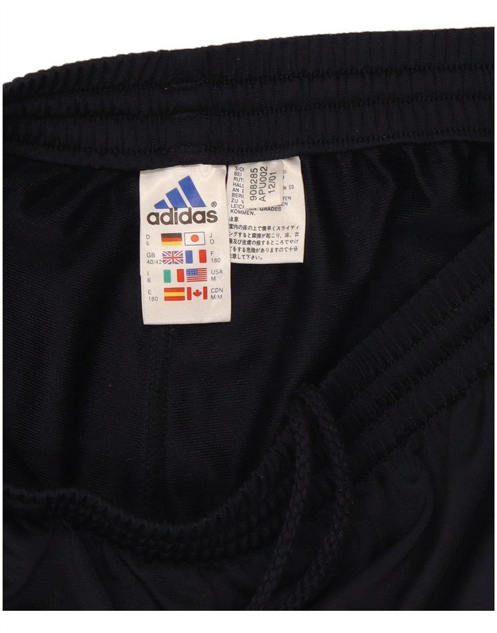 Pantaloni de trening Adidas pentru bărbați Marea Britanie 40/42 Poliester mediu albastru bleumarin