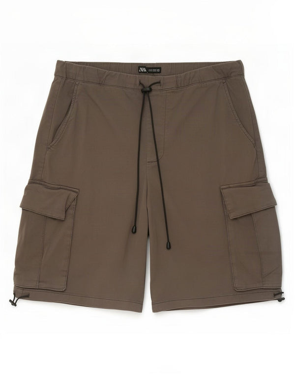 Pantaloni scurți cargo pentru bărbați Zara Medium W31 Gri Bumbac