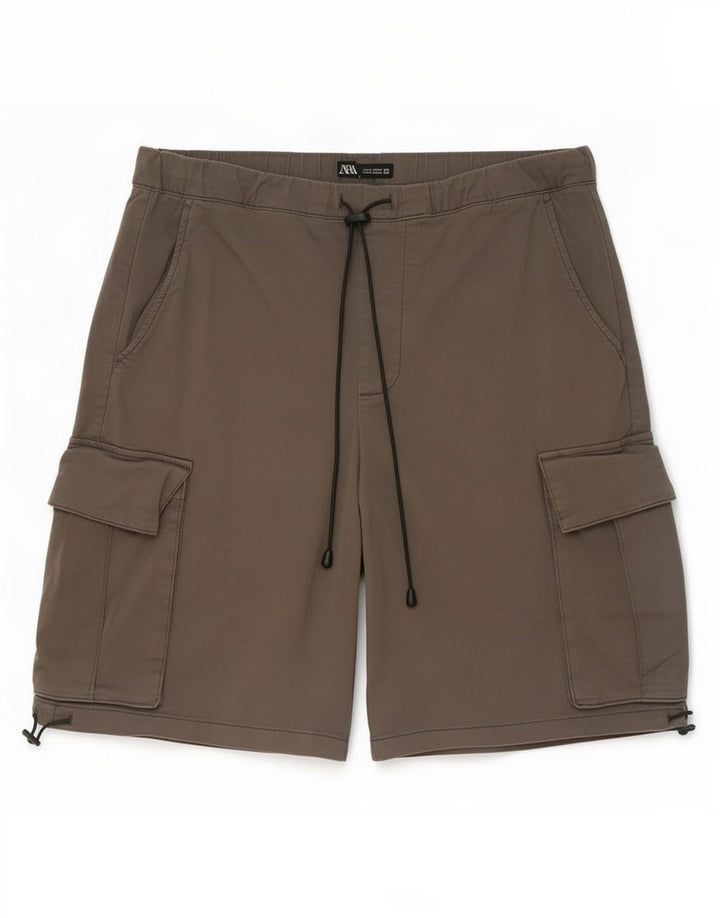 Pantaloni scurți cargo pentru bărbați Zara Medium W31 Gri Bumbac