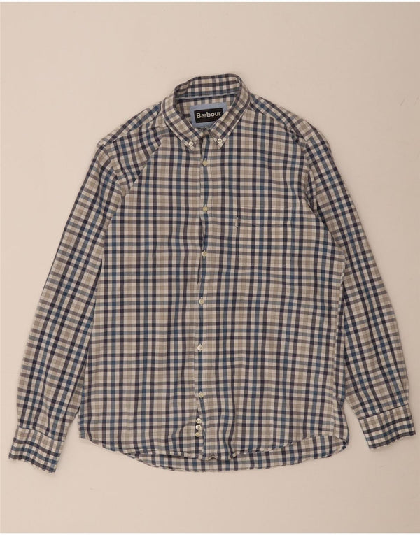 Cămașă pentru bărbați Barbour, albastru mediu Gingham